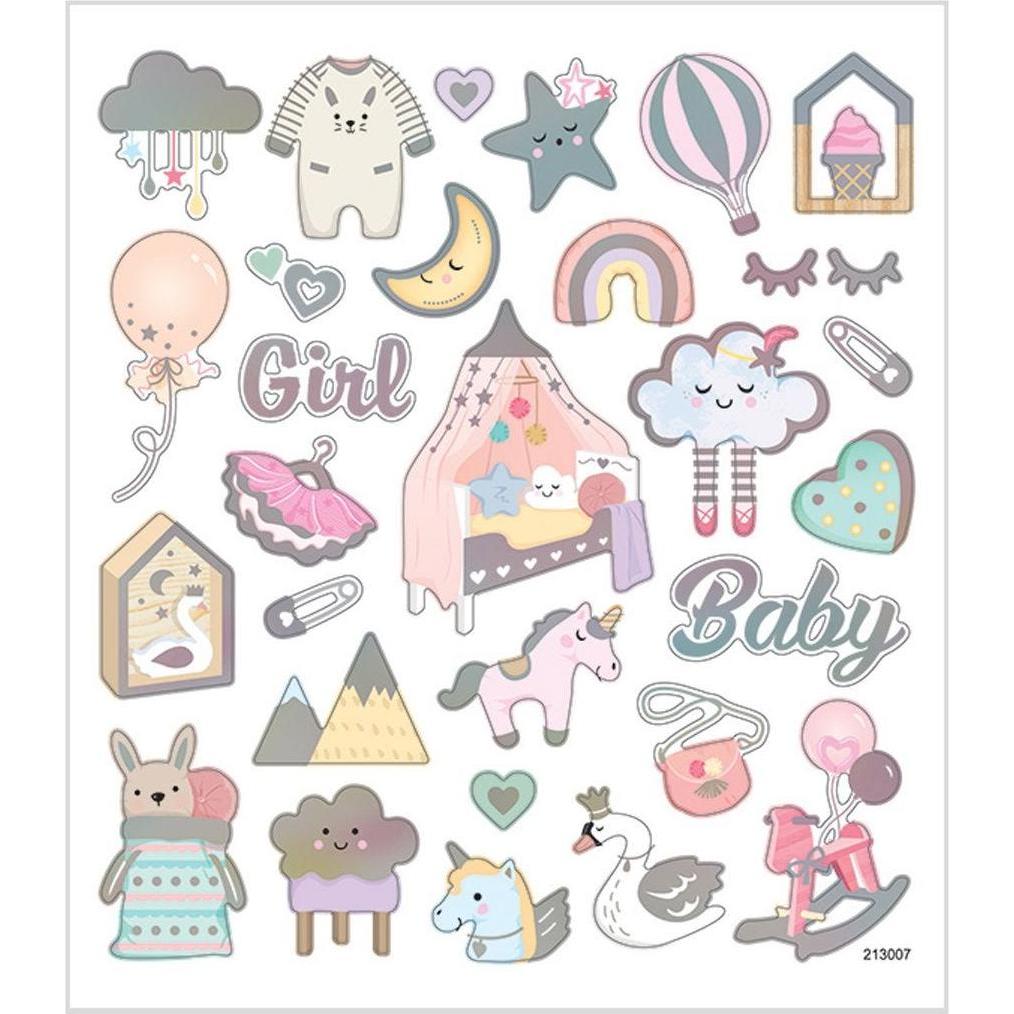 Creativ Company, Sticker, Motivsticker Baby Girl 1 Blatt
