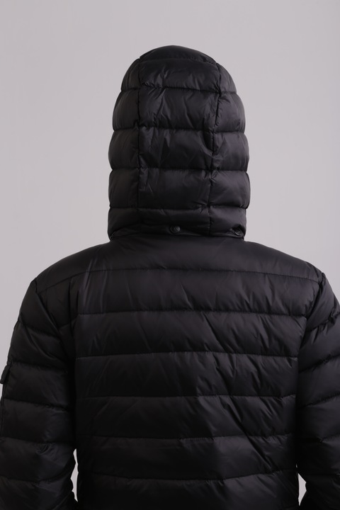 Actual product image Cash-Mere Daunenmantel mit Kapuze und Kaschmirfutter (XS)