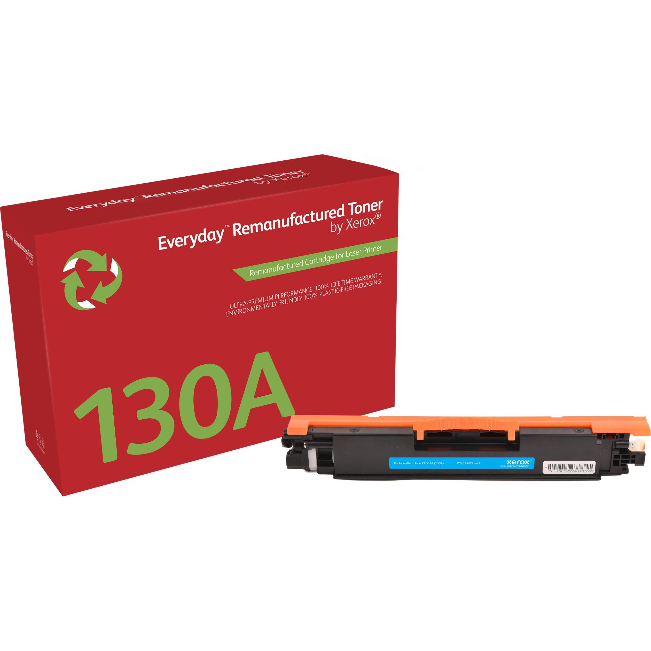 Xerox, Toner, Cyan toner cartridge. Equivalent to HP CF351A. Compatible with HP Colour LaserJet Pro M176 (C)