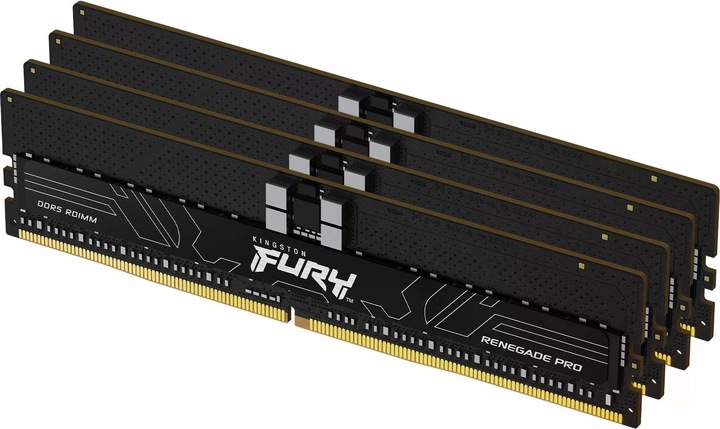 Kingston Fury Renegade Pro EXPO 128GB Kit (4 x 32GB), DDR5, 6400MT/s, CL32, Overklokbaar, ECC, AMD EXPO, RDI (4 x 32GB, 6400 MHz, DDR5 RAM, R-DIMM)