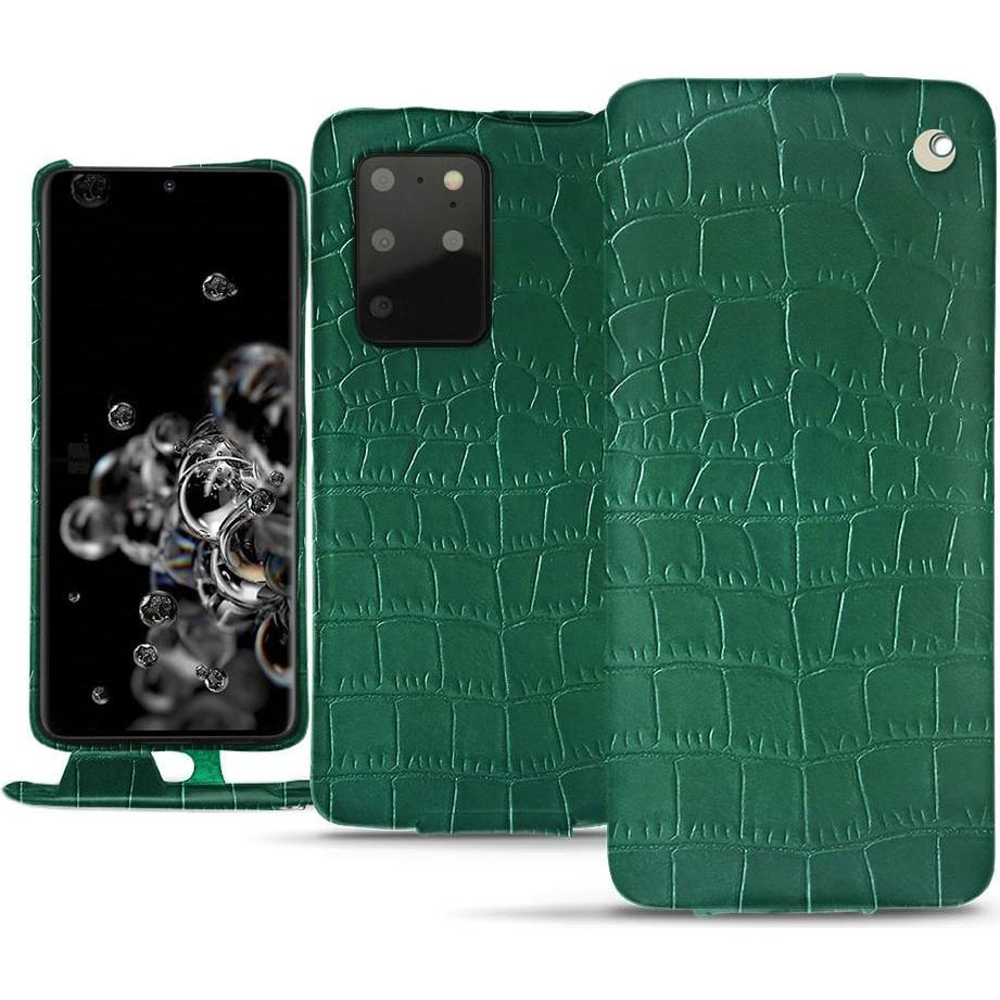 Noreve Lederschutzhülle vertikal (Samsung Galaxy S20+ 5G), Smartphone Hülle, Grün