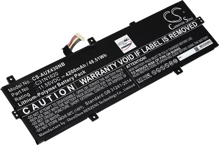 Produktbild AccuCell Akku Asus ZenBook UX430UA-GV265T, UX430UA-GV272T, Typ C31N1620 (4200 mAh)