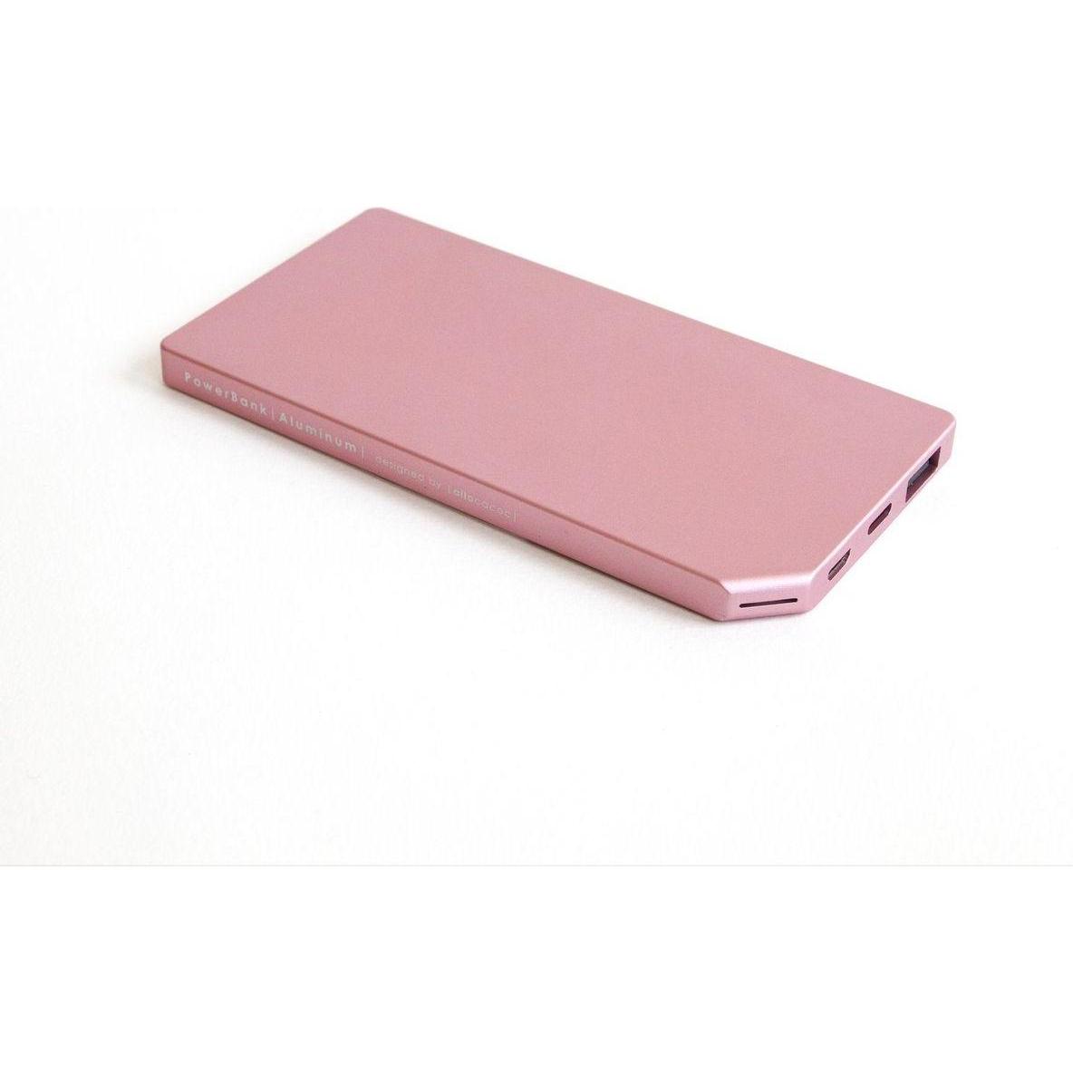 Allocacoc PowerBank Dun Aluminium 5000mAh Roze (5000 mAh), Powerbank, Roze