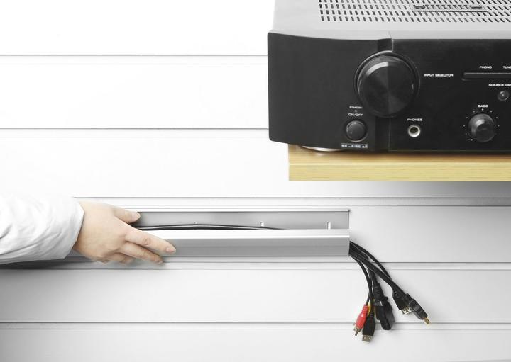 Productafbeelding Vivolink Aluminium kabelhoes wit (Kabelkanaal, 110 cm)