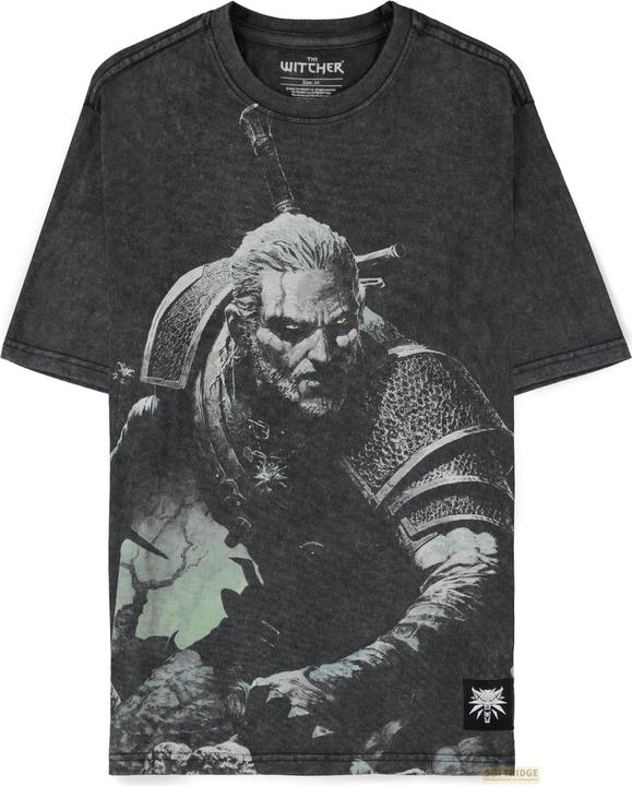 Actual product image Difuzed The Witcher - The Wild Hunt Short Sleeved Washed Men's T-shirt (Loose Fit) - L (L)