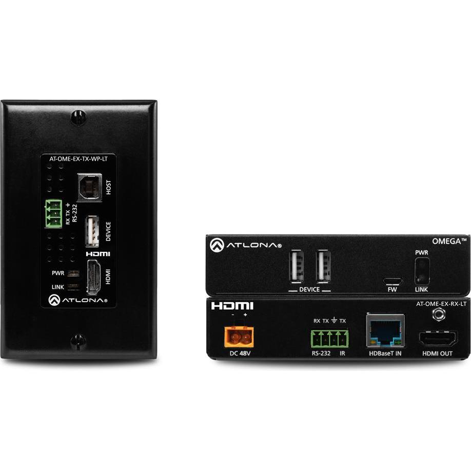 Thumbnail - Atlona Wallplate HDBaseT extender set for HDMI with USB (0.07 m, HDMI), Video Kabel