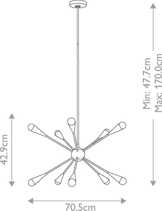 Produktbild Elstead Lighting Jax LED Kronleuchter G9 10-fach Mitternachtsschwarz (70.50 cm)