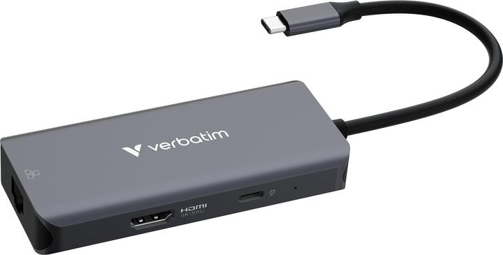 Produktbild Verbatim HUB USB-C 6PORT RJ45 (USB-C, 6 Ports)