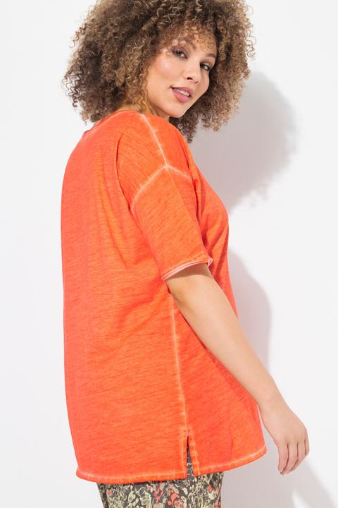 Produktbild Ulla Popken T-Shirt, oversized, Rüschen-Brusttasche, Halbarm (58)