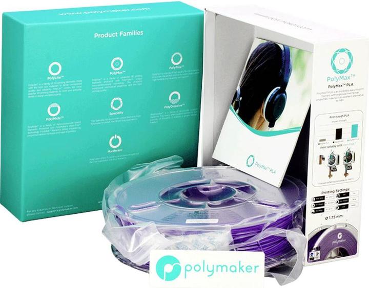 Produktbild Polymaker PA06019 PolyMAX Tough Filament Tough PLA hohe Steifigkeit, hohe Zugfestigkeit, schlagfest (Tough PLA, 2.85 mm, 750 g, Violett)