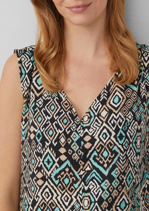 Immagine prodotto s.Oliver Bluse Blusentop aus Viskosemix mit Raffung (48)