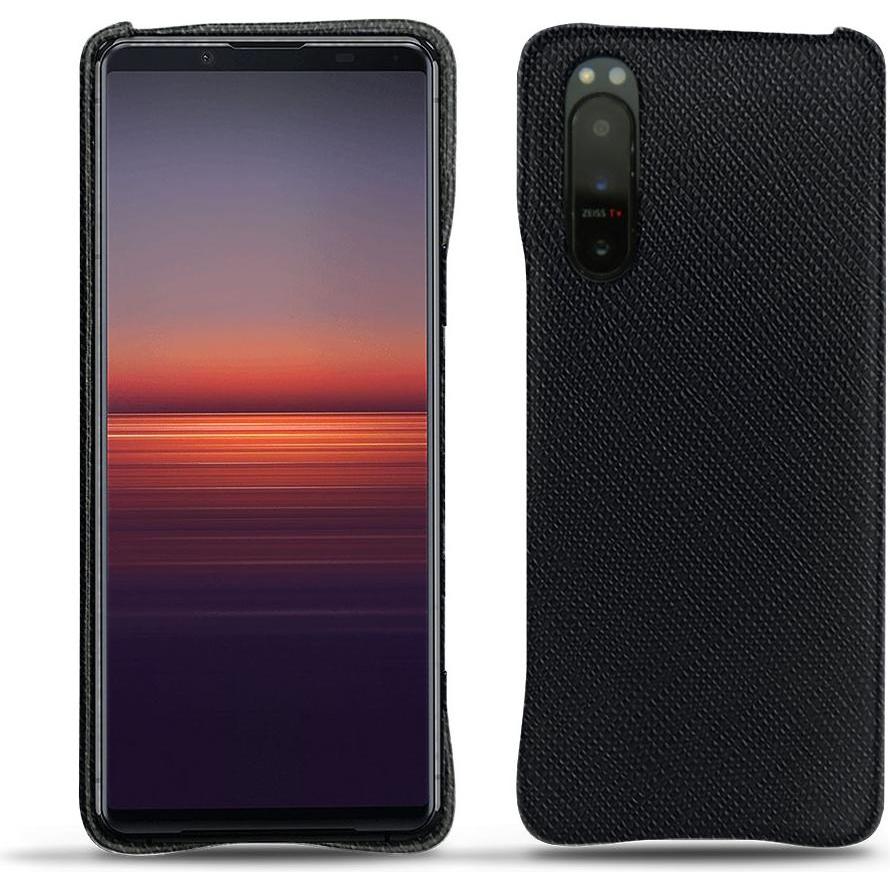Noreve Lederschutzhülle (Sony Xperia 5 II), Smartphone Hülle, Schwarz