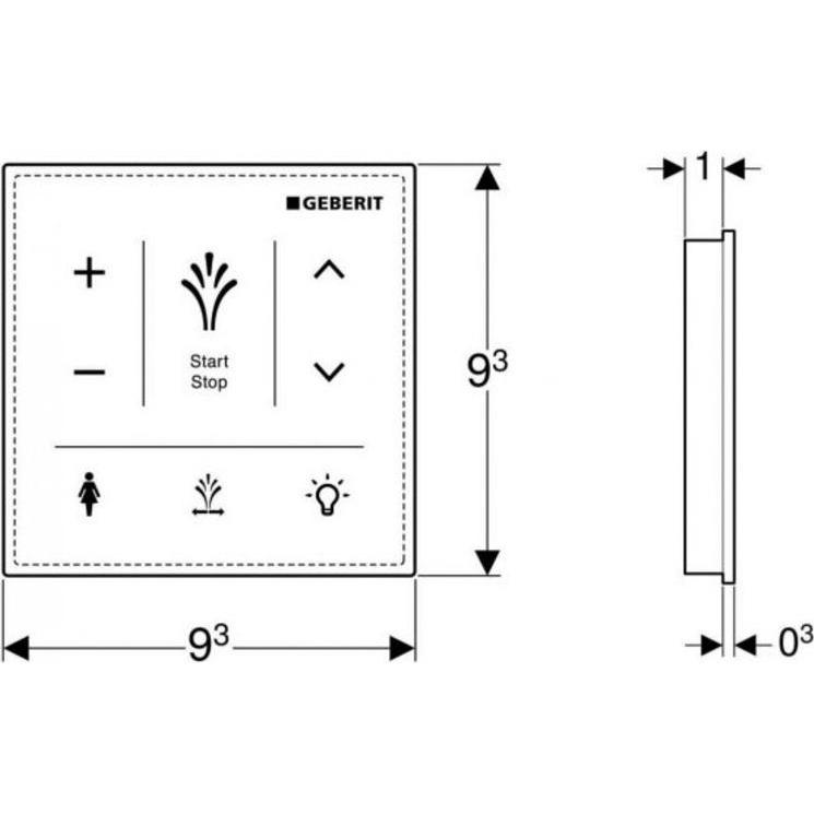 Thumbnail - Geberit, Zubehör Sanitärinstallation, Wandbedienpanel für AquaClean Sela