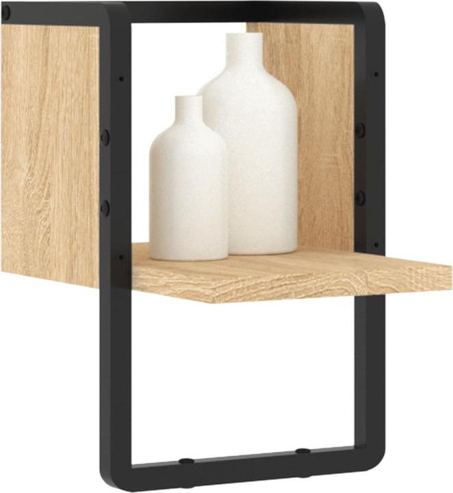 Image du produit vidaXL Étagère murale avec tringle Chêne Sonoma 20x25x30 cm,Couleur (20 x 25 x 30 cm)