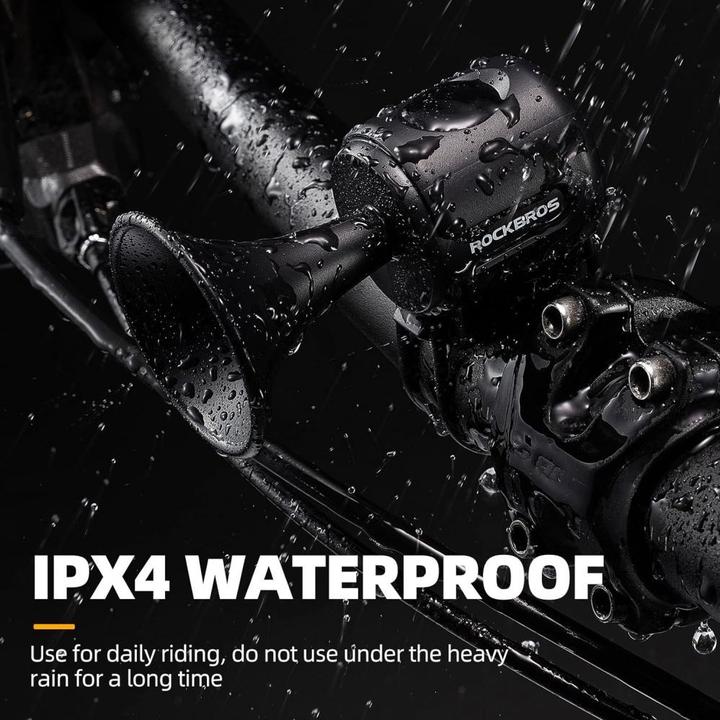Actual product image Rockbros 34210002001 electronic bicycle bell - black