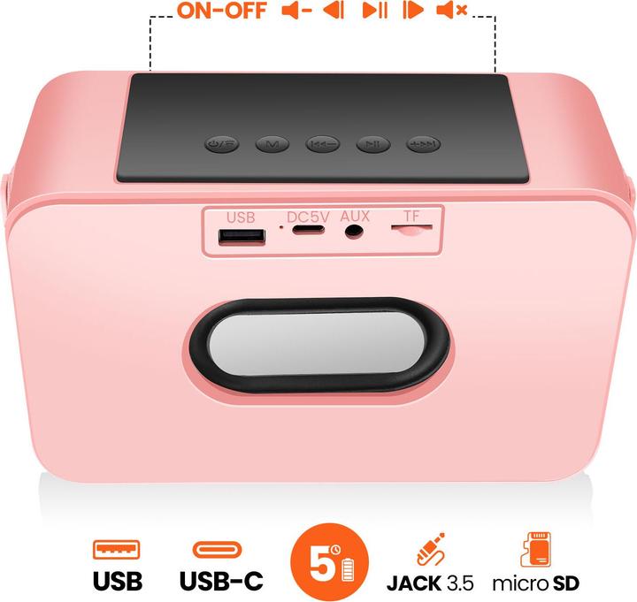 Produktbild Avizar Kinder Karaoke Lautsprecher 2 Mikro LED