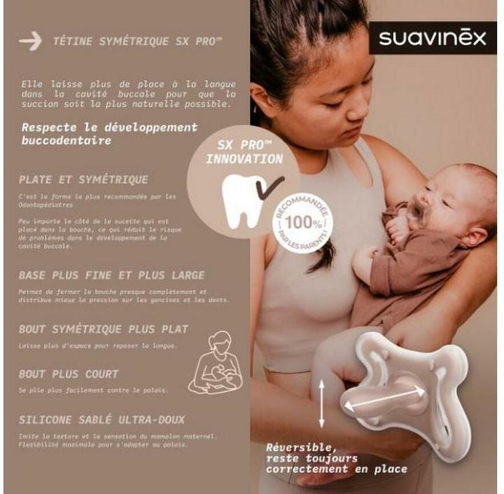 Actual product image Suavinex Schnuller 0.0 Silikon symetrisch -2/2m Medium (1x)