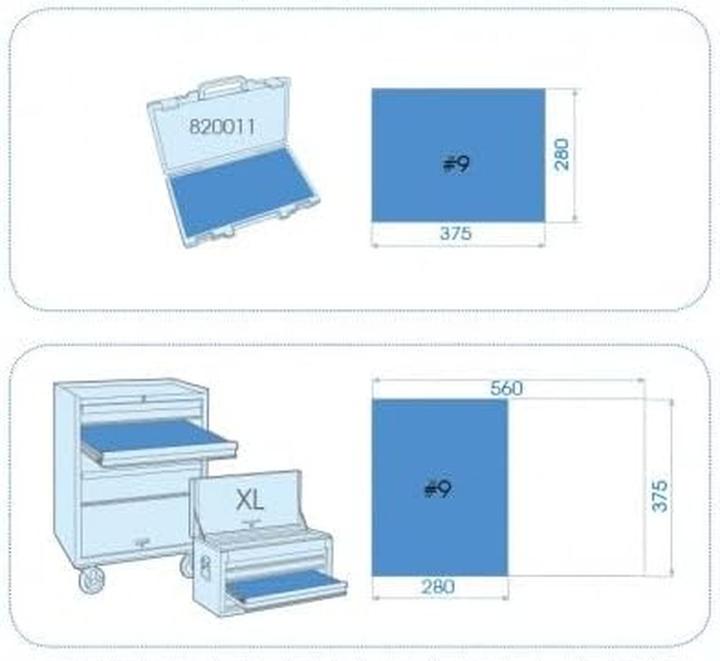 Immagine prodotto King Set chiave a cricchetto lunga 19 pezzi con modulo schiuma e PP