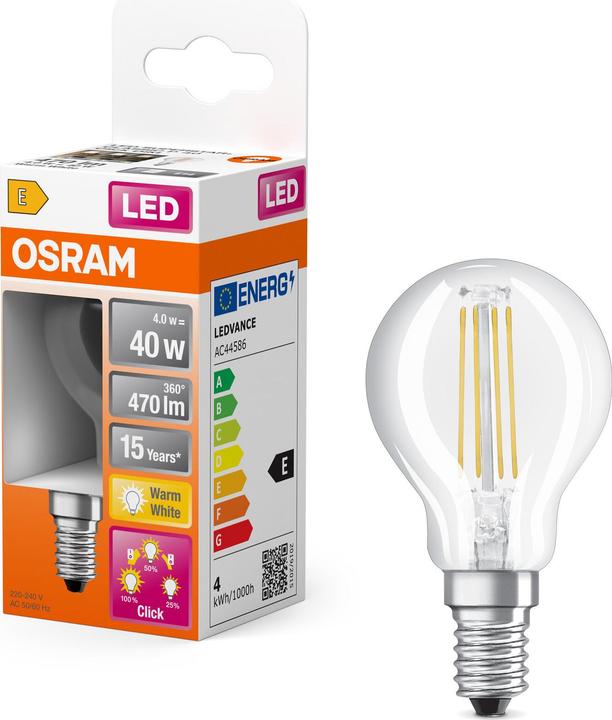 Produktbild Osram Led Three Step Dim Classic P (E14, 470 lm, 1x)