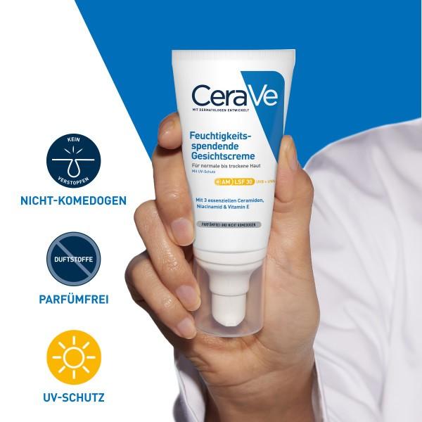 Produktbild CeraVe Feuchtigkeitsspendende Gesichtscreme (52 ml, Tagescreme, SPF 30)