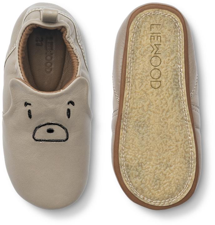 Immagine prodotto Liewood Pantofole in pelle / Fringuelli Eliot con faccia d'orso Mist (20)