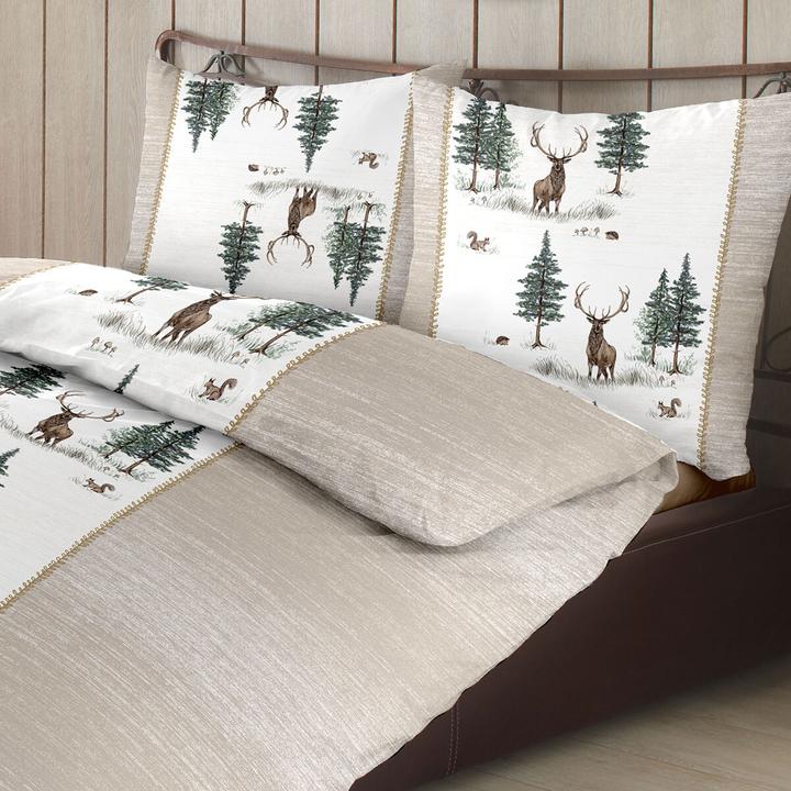 Produktbild Traumschlaf Hirsche (Bettwäsche Set, 155x200 cm + 80x80 cm)