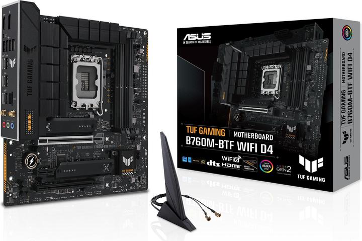 Productafbeelding ASUS TUF Gaming B760M-BTF D4 (LGA 1700, Intel B760, mATX)