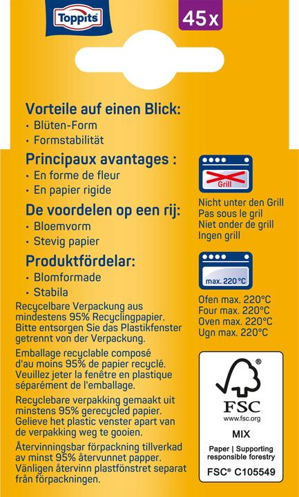 Produktbild Toppits Papierbackförmchen (4.50 cm)