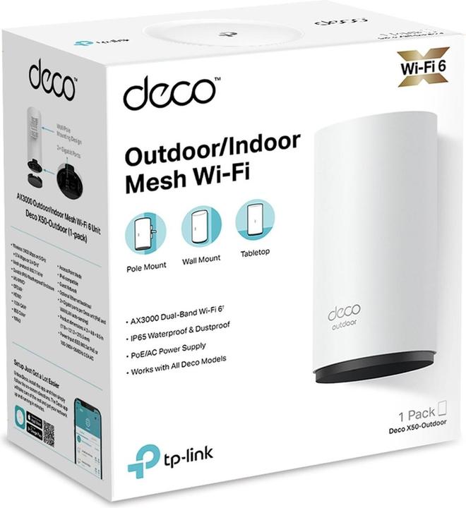 Actual product image TP-Link Deco X50-Outdoor Wi-Fi 6 Mesh AX3000 (1-pack)