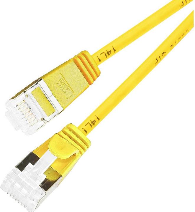 Productafbeelding Wirewin Slanke patchkabel: U/FTP, 3,0m, geel (U/FTP, CAT6a, 3 m)