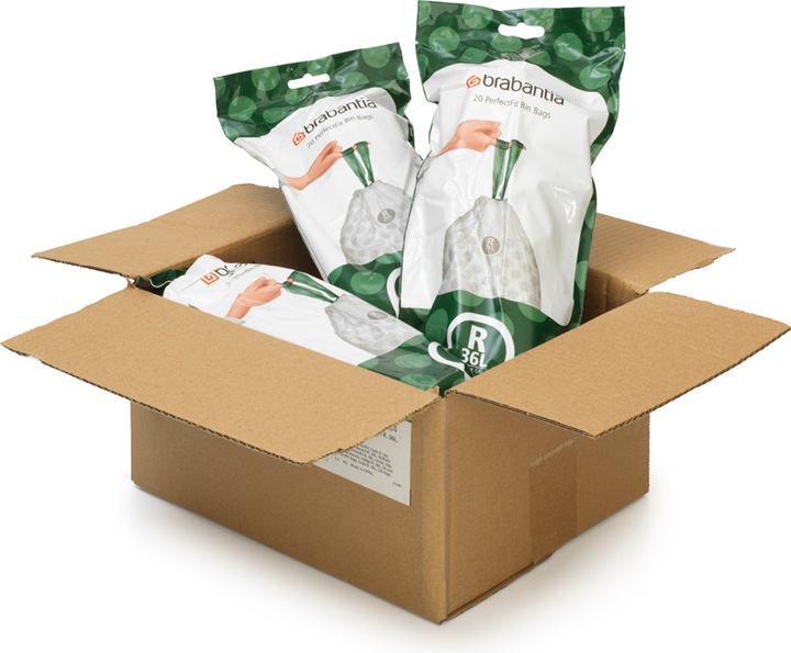 Productafbeelding Brabantia PerfectFit Vuilniszakken - 36 l - Code R - 6 rollen x 20 stuks (120 x, 36 l)