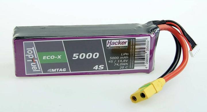 Immagine prodotto Hacker Pacchetto LiPo TF ECO-X 5000mAh 4S MTAG (14.80 V, 5000 mAh)