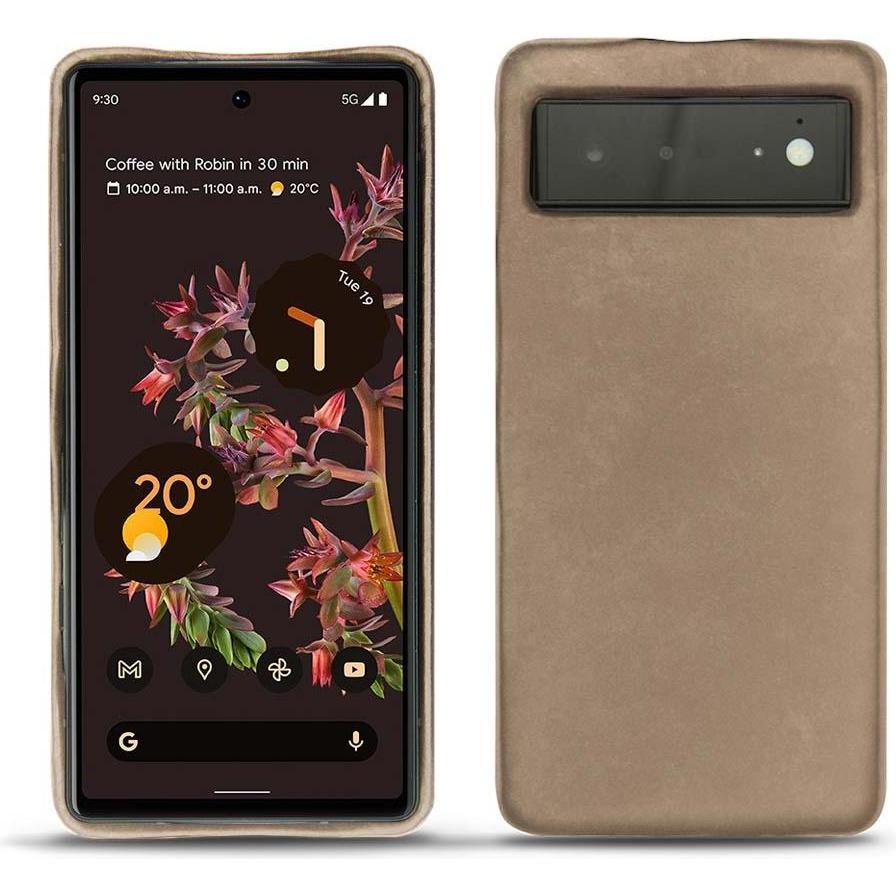 Noreve Lederschutzhülle (Google Pixel 6), Smartphone Hülle, Beige