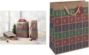 Image du produit Sigel Sac cadeau de Noël ""Cut-out style"", grand Sac cadeau en carton kraft brun, 157 g/qm (Pochette cadeau, 1 x)