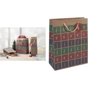 Thumbnail - Sigel, Geschenkverpackung, Weihnachts-Geschenktüte ""Cut-out style"", gross Geschenktasche aus braunem Kraftkarton, 157 ...
