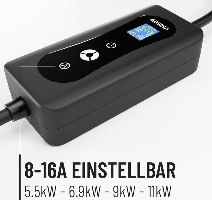 Produktbild Absina Mobile Ladestation (Typ 2, 11 kW, 16 A, CEE 16)