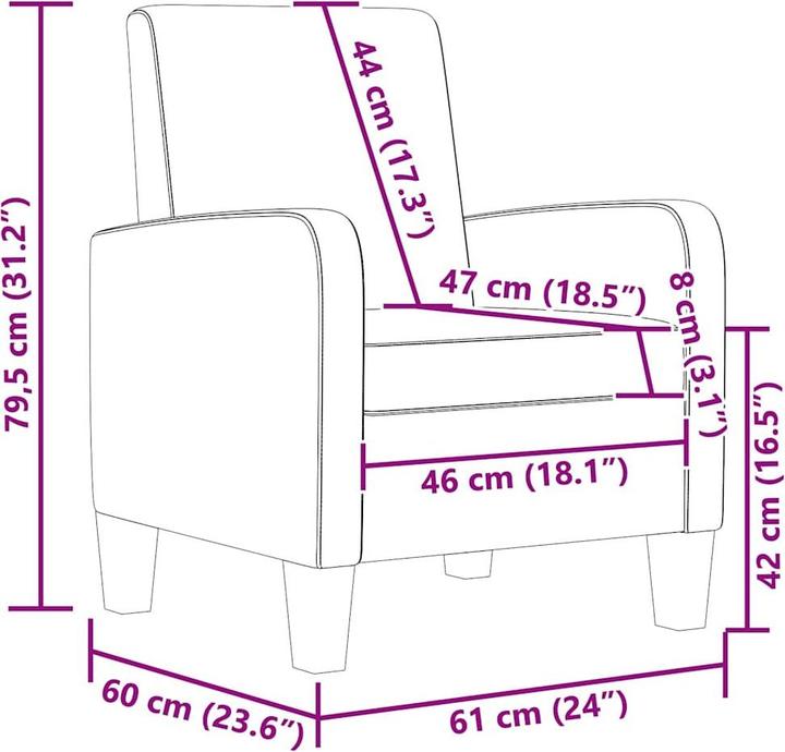 Actual product image vidaXL Sessel