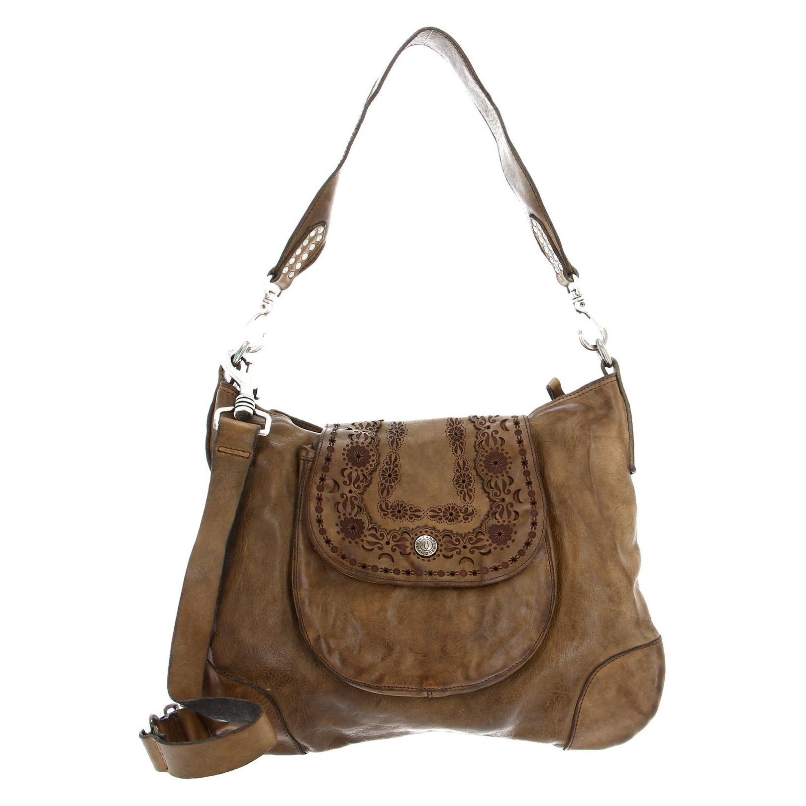 Campomaggi, Damen, Handtasche, Shoulder Bag, Grün