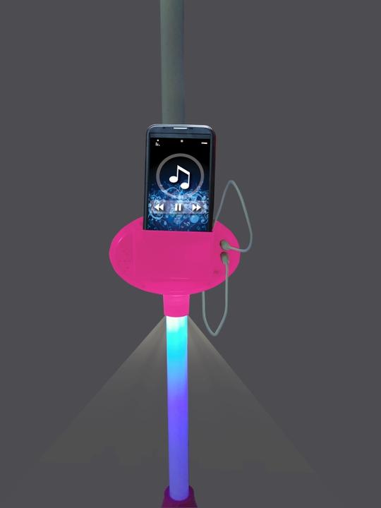 Actual product image Lexibook Unicorn microphone with luminous stand, built-in speaker, sound effects