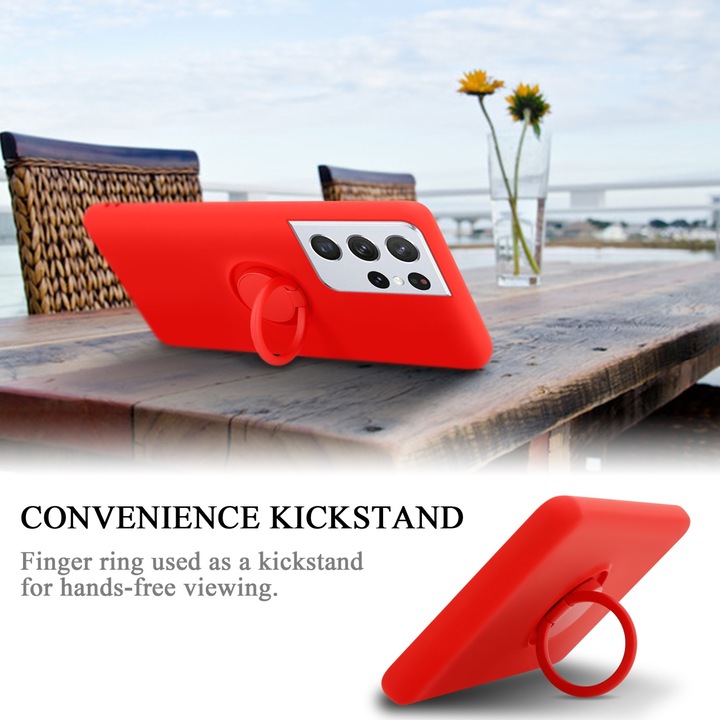 Actual product image Cadorabo TPU Liquid Ring Silicone Case Cover (Samsung Galaxy S22 Ultra)