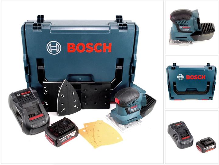 Actual product image Bosch Professional GSS 18V-10 Battery Orbital Sander 18V + 1x Battery 4.0Ah + Charger + L-Boxx (Sander)
