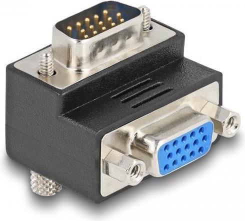 Produktbild Delock Adapter VGA Stecker auf VGA Buchse 90ø (VGA, 10 cm)