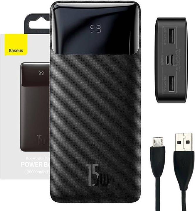 Actual product image Baseus Bipow (20000 mAh, 15 W, 20 Wh)