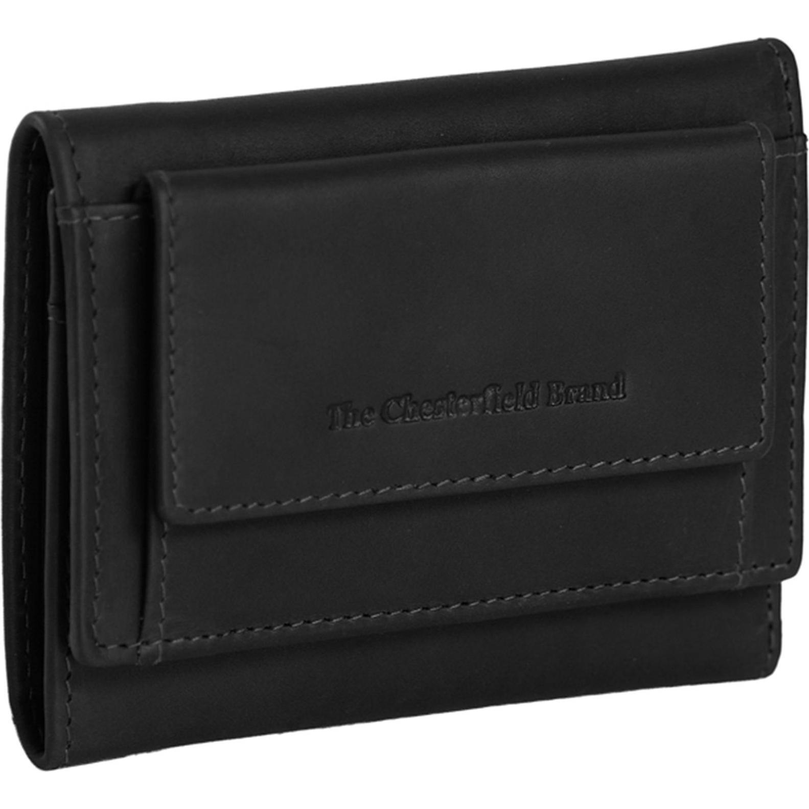 The Chesterfield Brand, Herren, Portemonnaie, Wax Pull Up Geldbörse RFID Schutz Leder 11 cm, Schwarz