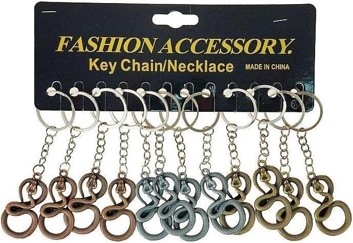 Actual product image Adar Kobra-Schlüsselanhänger aus Metall (12 Stück)