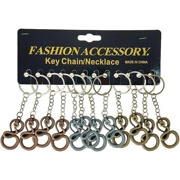 Adar, Portachiavi, Kobra-Schlüsselanhänger aus Metall (12 Stück)