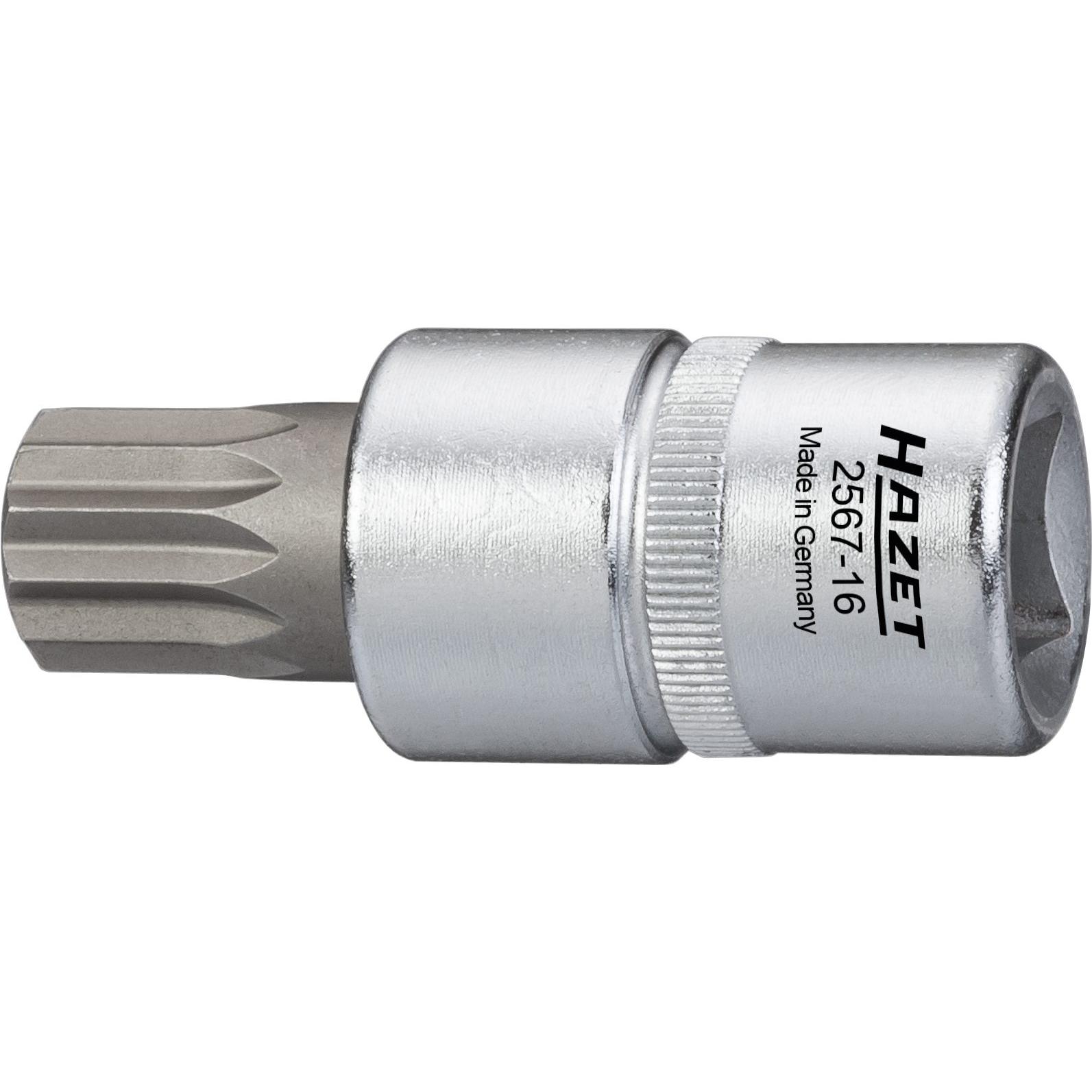HAZET, Steckschlüssel + Stecknuss, Öldienst Schraubendreher-Steckschlüsseleinsatz 2567-16 ∙ Vierkant12,5 mm (1/2 Zoll) ∙...