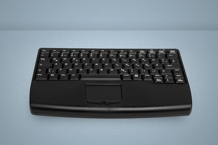 Actual product image Active Key Compact Notebook Style Touchpad Keyboard USB Black (DE, Cable)