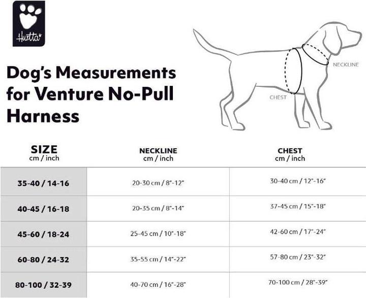 Image du produit Hurtta Harnais Venture No-Pull, 45-60, Orange (45, 46, 47, 48, 49, 50, 52, 54, 56, 58, 60, Chien, Général)