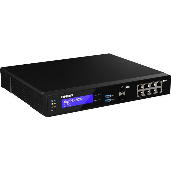 QNAP QuCPE-3032-C3558R-8G Intel Atom-C-Server (1 x 8 TB), NAS